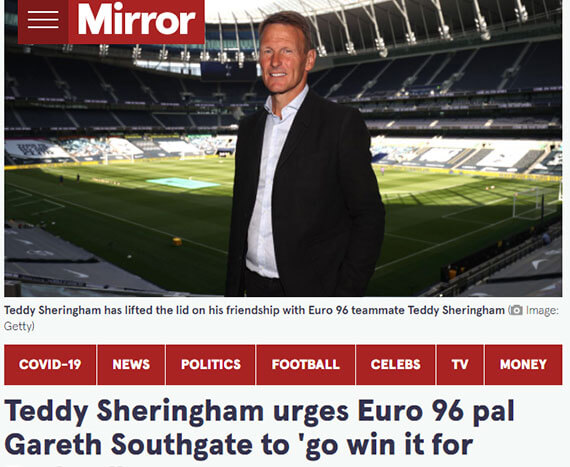 Teddy Sheringham and the Daily Mirror